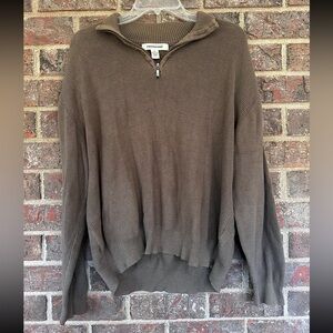 Pronto Uomo Taupe Quarter-Zip Pullover